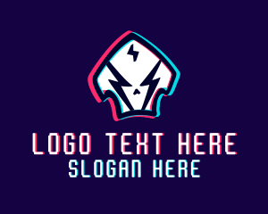 Anaglyph - Glitch Gaming Mask logo design