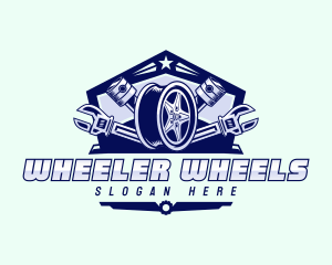 Mechanical Automotive Wheels logo design