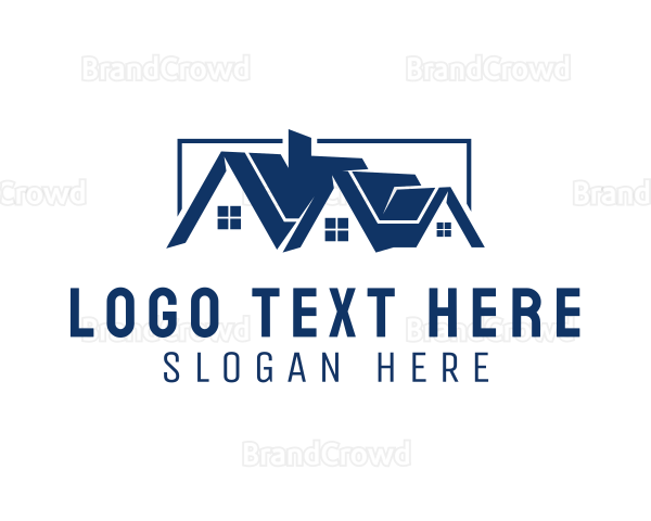 House Roofing Contractor Logo