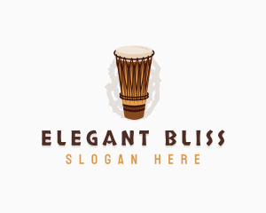 African Music Drum Percussion Logo