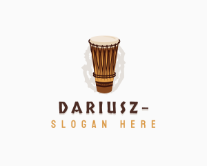 African Music Drum Percussion Logo