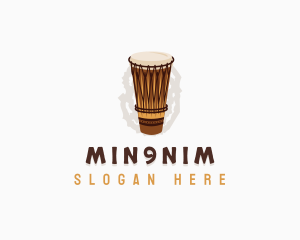 African Music Drum Percussion Logo