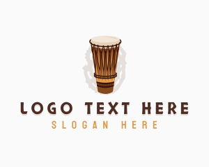 African Music Drum Percussion Logo