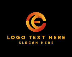 Letter Ec - Modern Network Business Letter CE logo design
