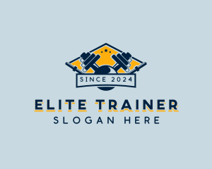 Weightlifting Weights Fitness logo design