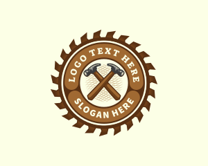 Sawmill - Saw Hammer Woodwork logo design