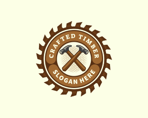 Woodwork - Saw Hammer Woodwork logo design