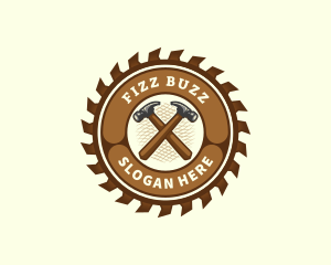 Saw Hammer Woodwork logo design
