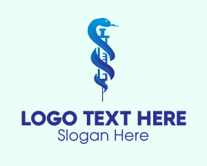 Snake - Medical Laboratory Injection logo design