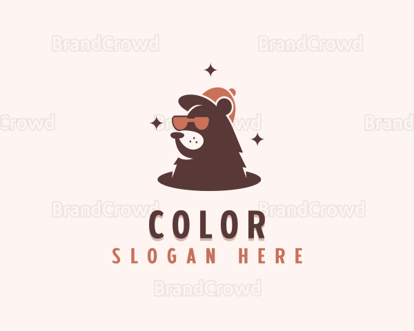 Sunglasses Bear Hat Logo