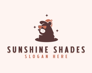 Sunglasses - Sunglasses Bear Hat logo design
