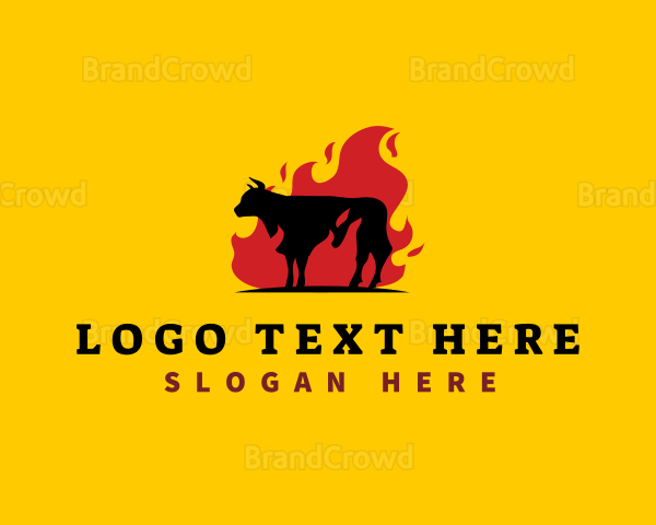 BBQ Steak Flame Logo