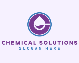 Chemical Droplet Letter C logo design