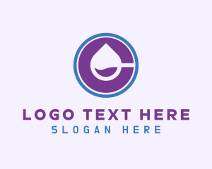 Test Tube - Chemical Droplet Letter C logo design