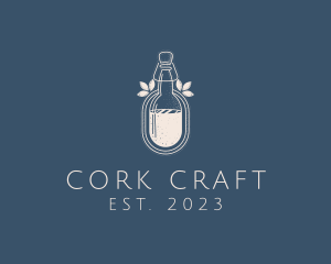 Cork - Kombucha Cork Bottle logo design