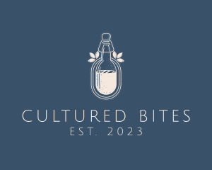 Fermented - Kombucha Cork Bottle logo design