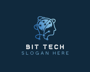 Tech Brain Circuit  logo design