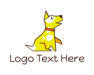 Puppy - Cute Yellow Puupy logo design