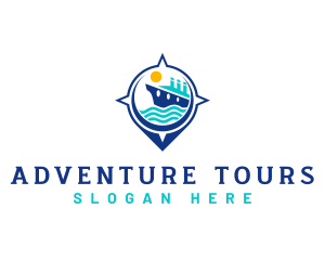 Tour - Tour Ship Compass logo design
