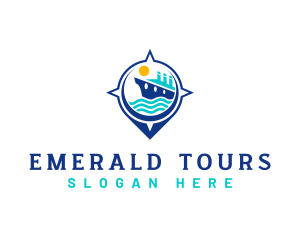 Tour Ship Compass logo design