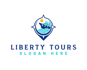 Tour Ship Compass logo design