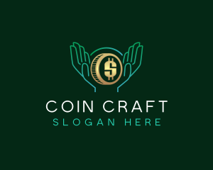 Cash Coin Hands logo design