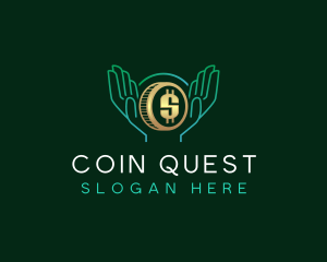 Cash Coin Hands logo design