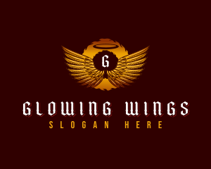 Halo Wings Angel logo design