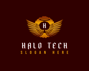 Halo - Halo Wings Angel logo design