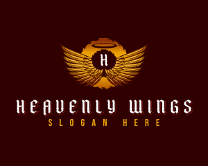 Halo Wings Angel logo design