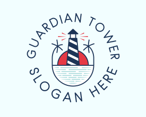 Nautical Marine Lighthouse  logo design