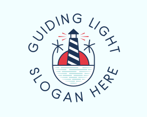 Nautical Marine Lighthouse  logo design