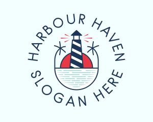 Nautical Marine Lighthouse  logo design