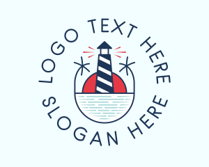 Nautical Marine Lighthouse  Logo