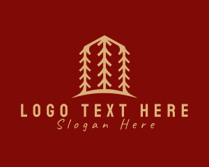 Shelter - Pine Tree Campsite logo design