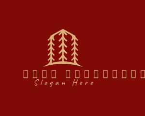 Camping - Pine Tree Campsite logo design