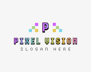 Pixel Neon Technology logo design