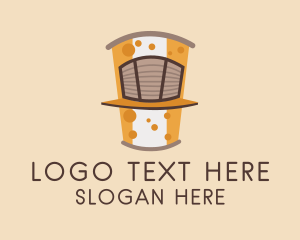 Food Cart - Cheese Food Stand logo design