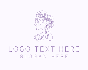 Salon - Flower Woman Face logo design