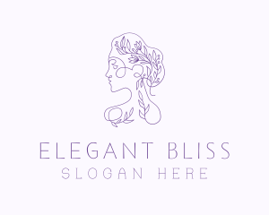 Violet - Flower Woman Face logo design