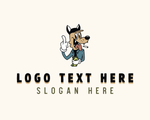 Rebel - Offensive Naughty Dog logo design