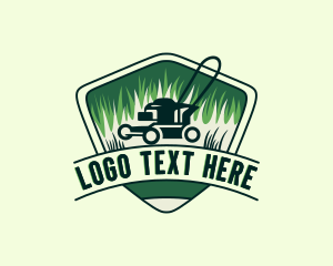 Grass Cutting - Lawn Care Landscaping Mower logo design