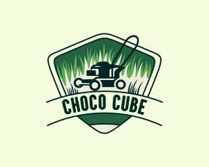 Grass Cutting - Lawn Care Landscaping Mower logo design