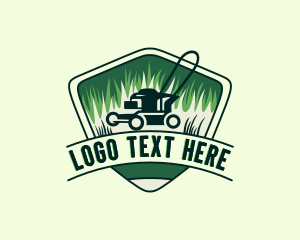 Lawn Care Landscaping Mower Logo