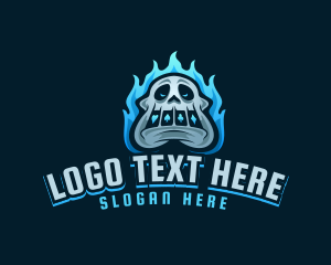 Deadly - Skull Monster Gambling logo design