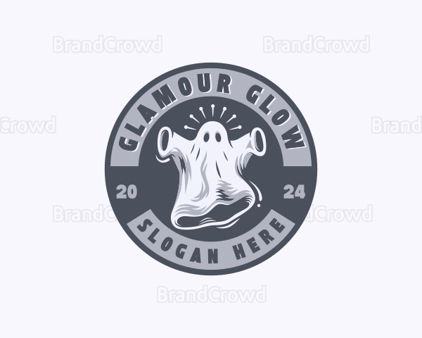 Creepy Spooky Ghost Logo