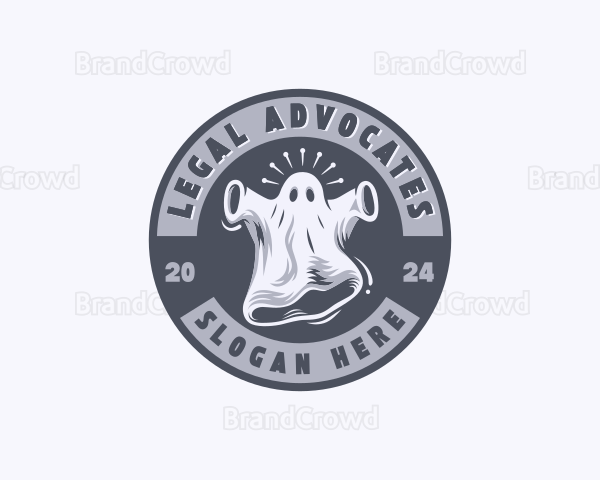 Creepy Spooky Ghost Logo