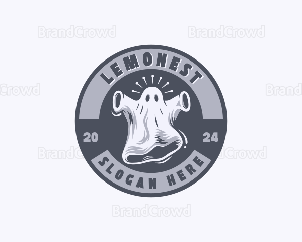 Creepy Spooky Ghost Logo