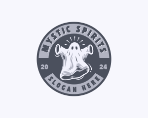 Creepy Spooky Ghost logo design