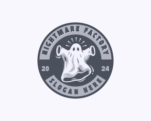 Creepy Spooky Ghost logo design